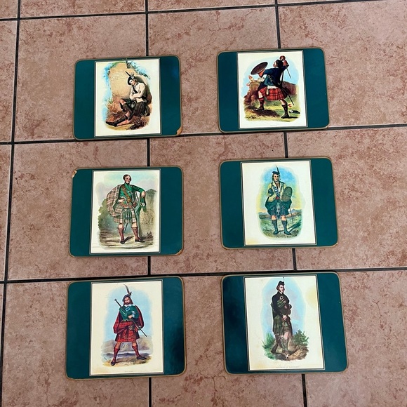 Set of 6 Scottish Themed Coasters/table mats 7/9 inches - Picture 10 of 10
